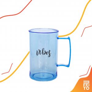 Caneca Acrílica Transparente - Acrílico 300ml - 1x0 (uma cor somente frente) - Transfer  - Transparente